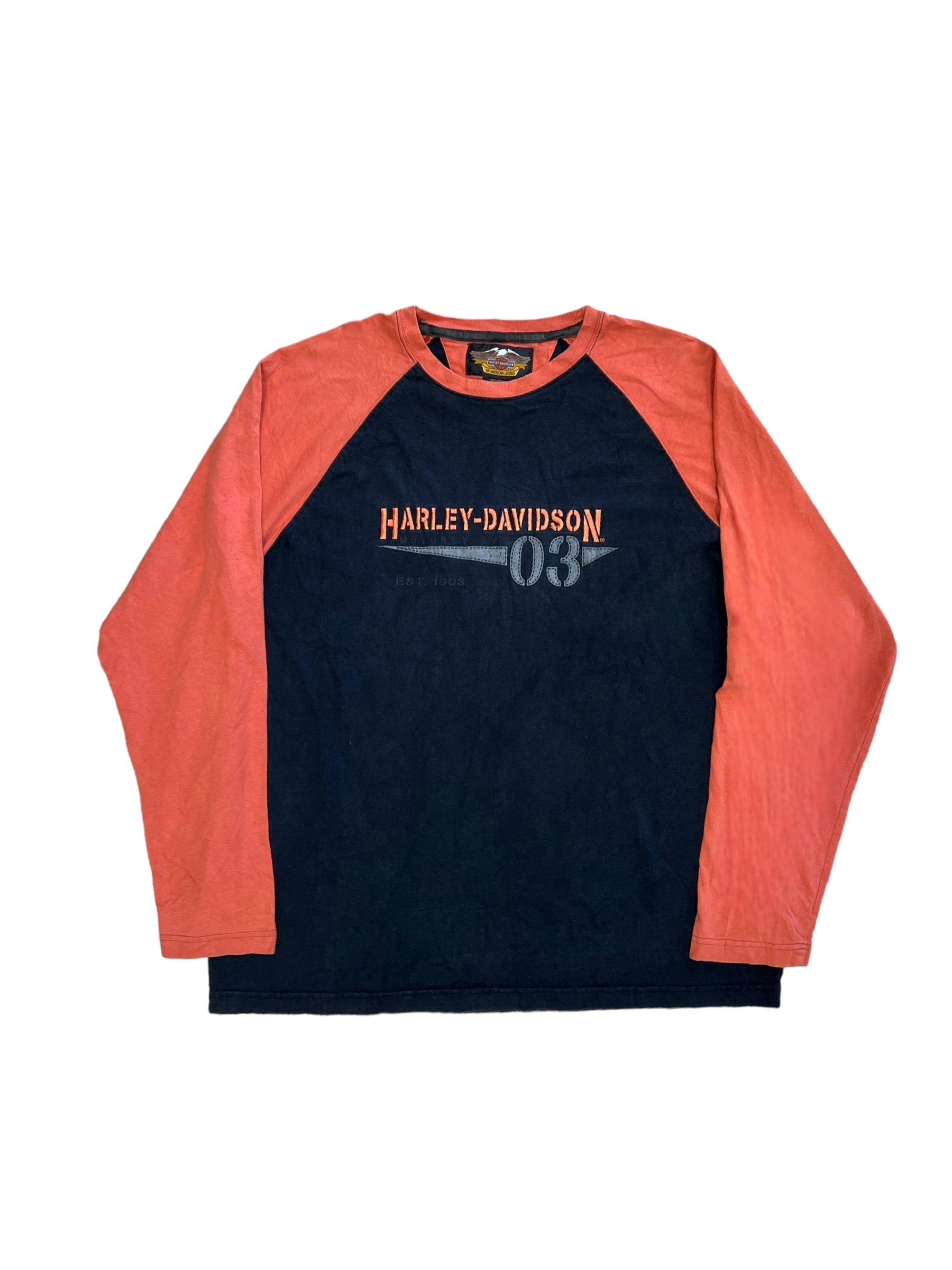 Vintage Harley Davidson grey long sleeves top