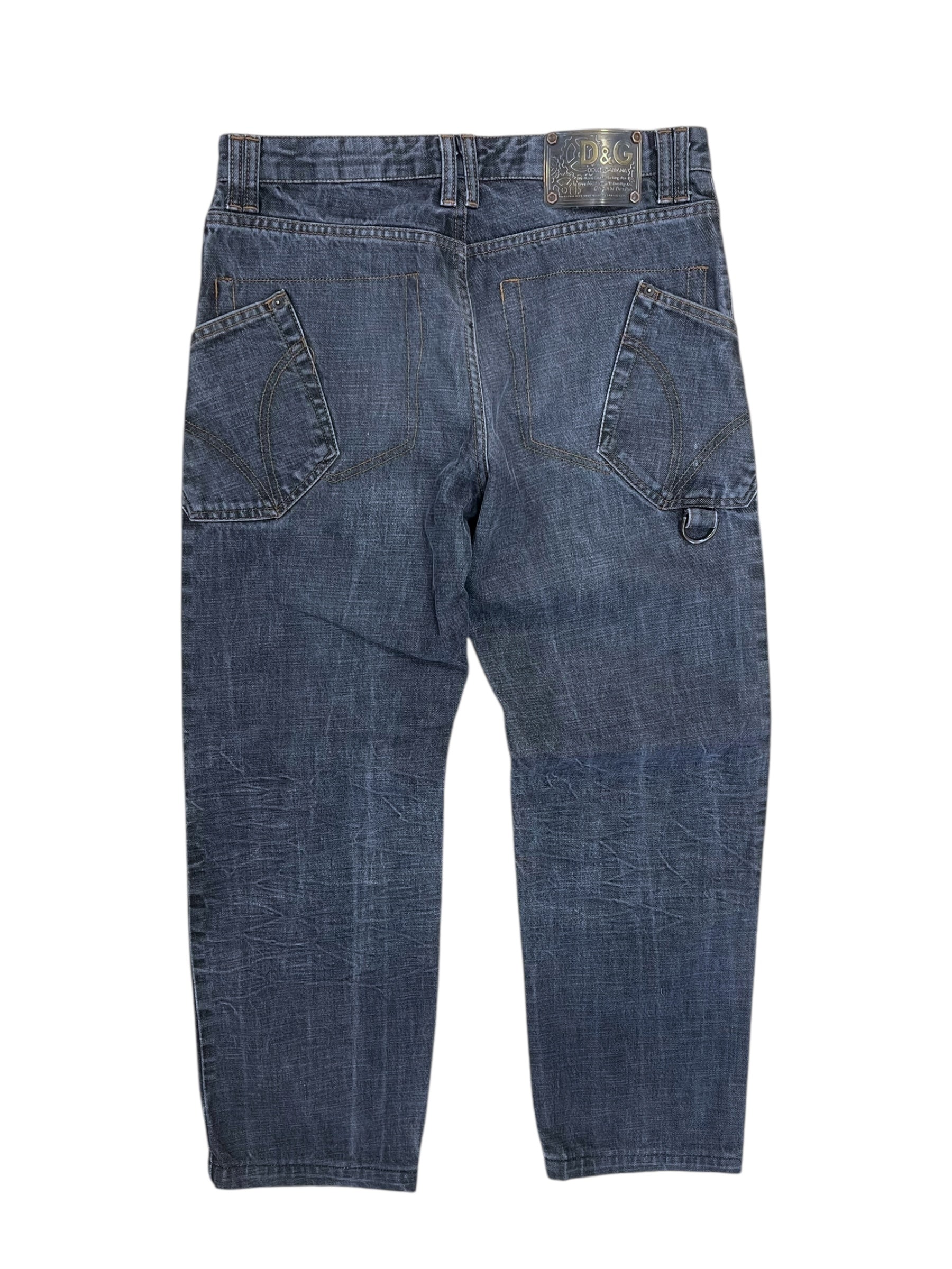 Dolce&Gabbana 2003-2004 Faded Baggy Denim Jeans Women's Large(40