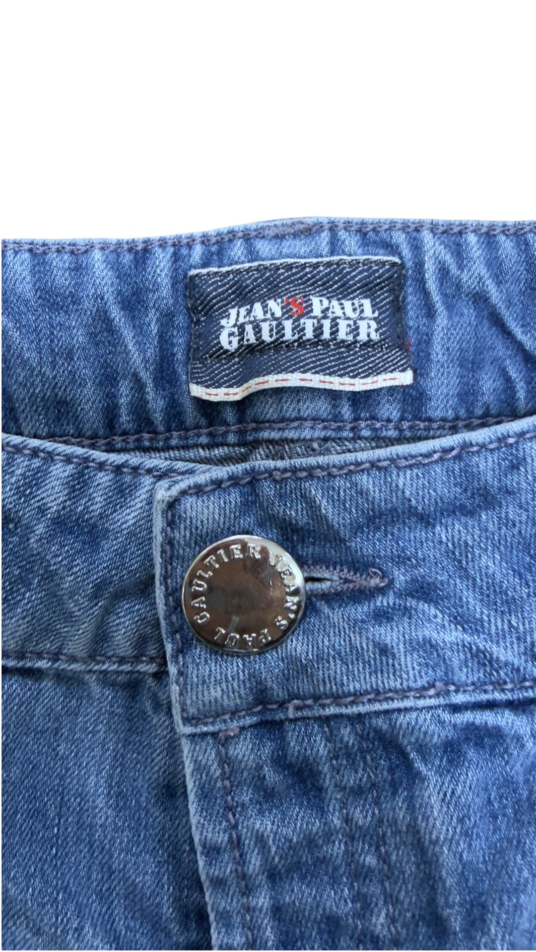 Jean Paul Gaultier denim shorts with contrast side seam