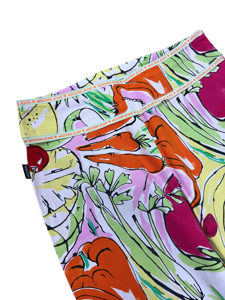 Vintage Moschino Jeans Fruit Print Capri Pants Small eu36