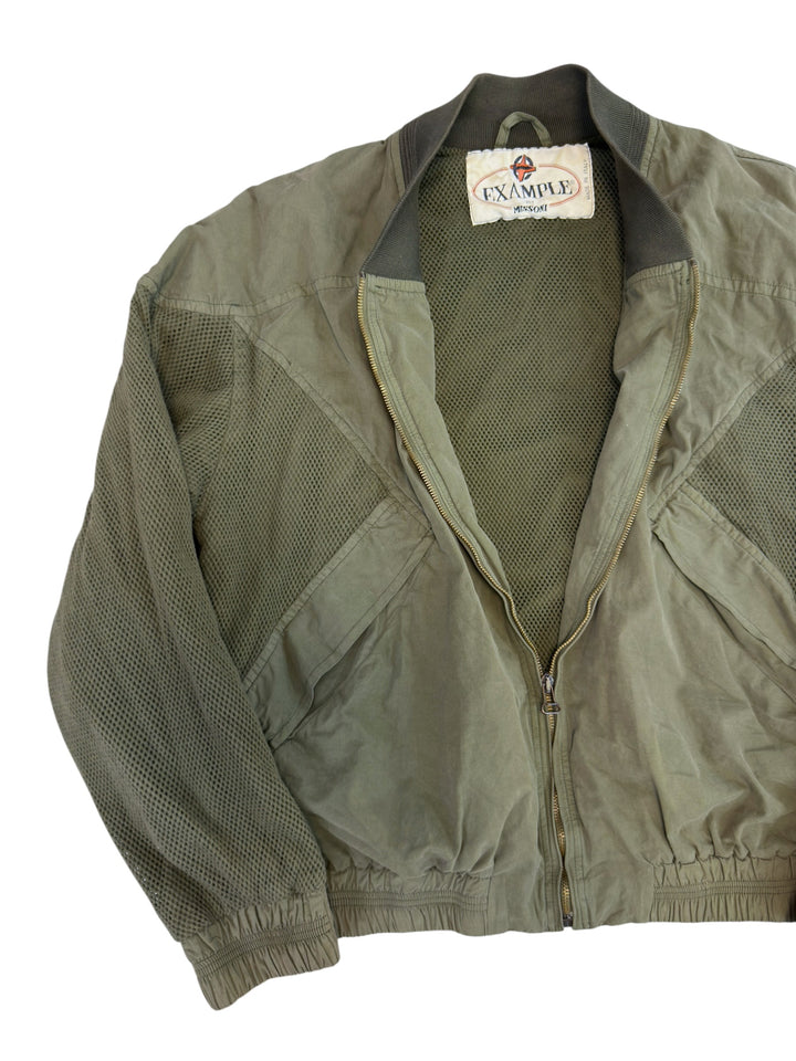 Missoni 1990s mesh panel bomber jacket