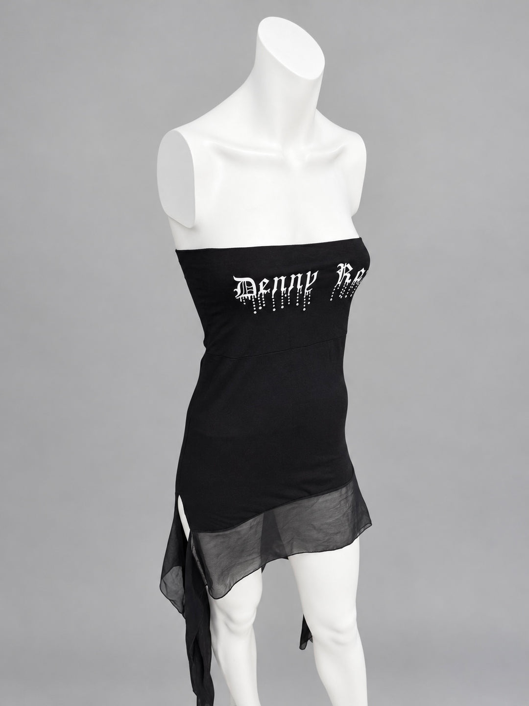 Denny Rose rhinestone asymmetric top