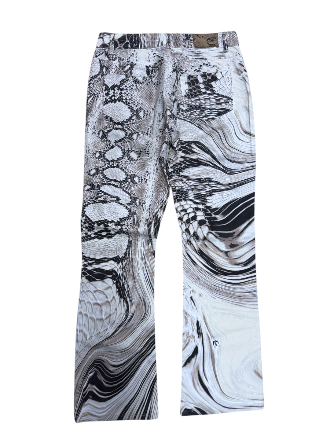 2000s Just Cavalli full python print jeans medium