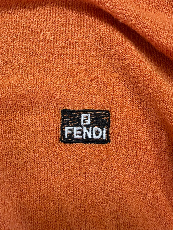 Fendi vintage 1990s knit zip hoodie