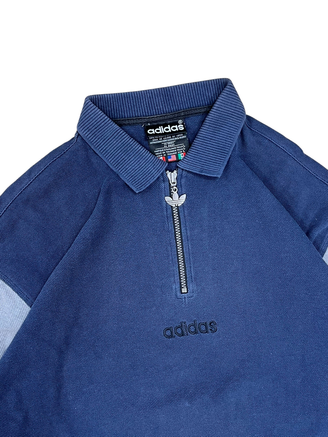 Adidas Vintage Long Sleeve Polo Sweatshirt Men’s Large