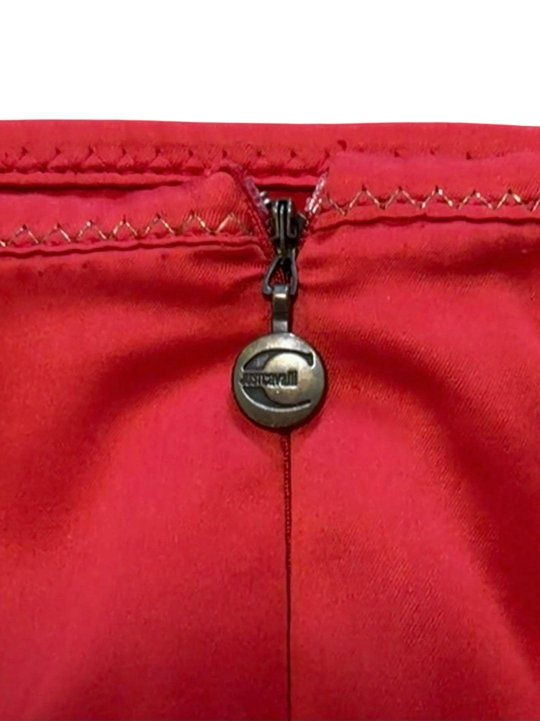 Just Cavalli red satin mermaid skirt