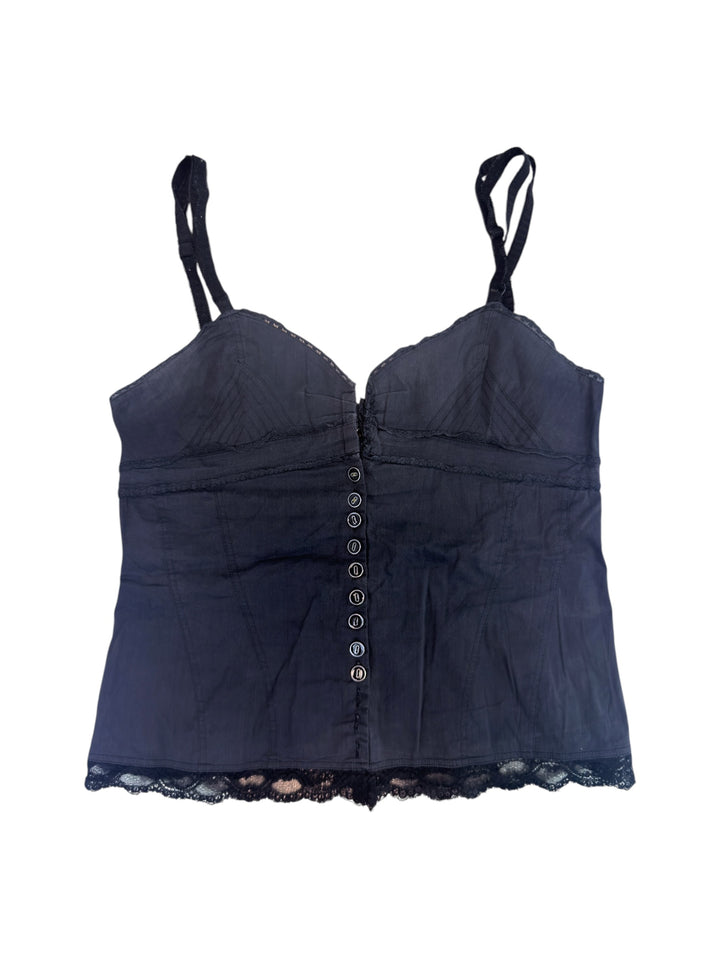 Dolce&Gabbana sheer black corset camisole top