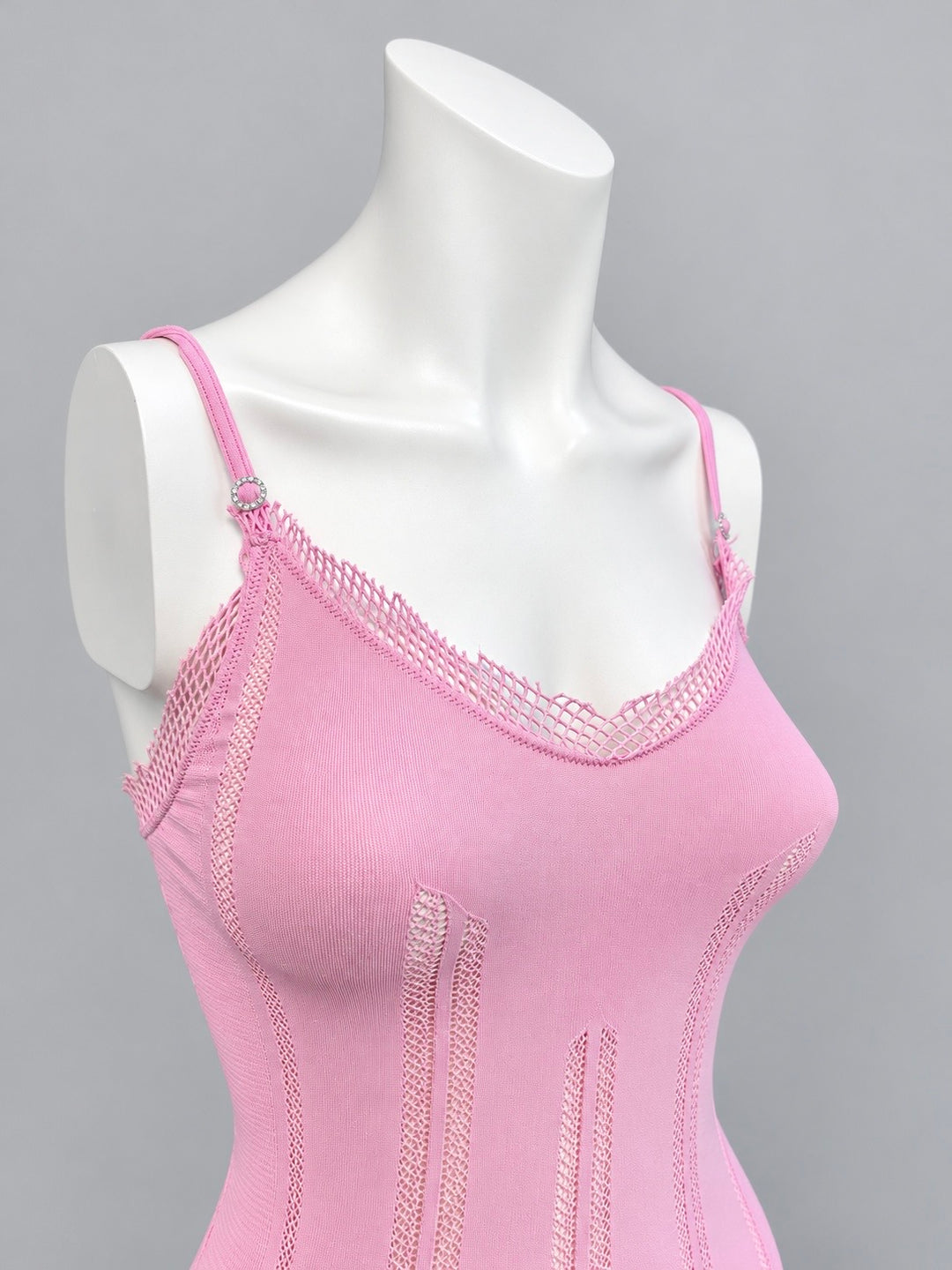 Just Cavalli pink mesh camisole top