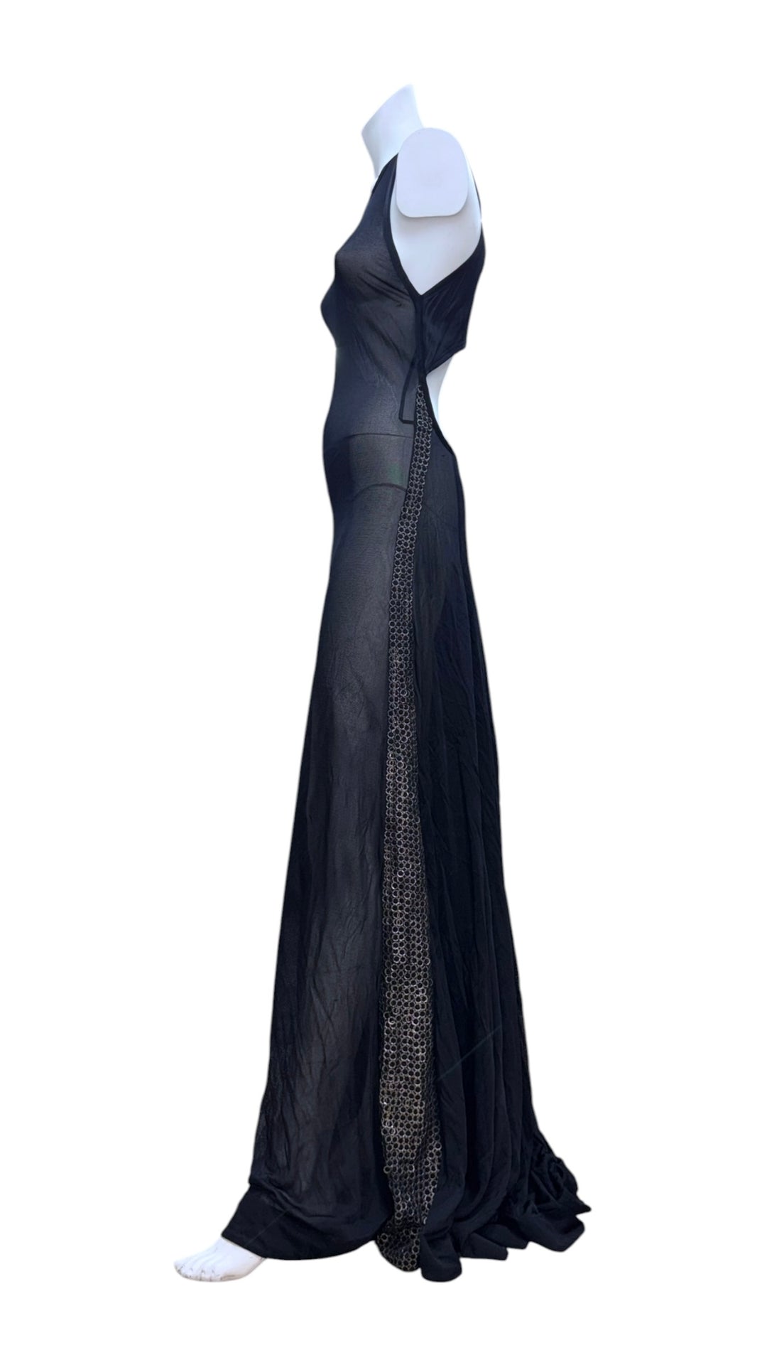 Roberto Cavalli sheer cut-out maxi dress black