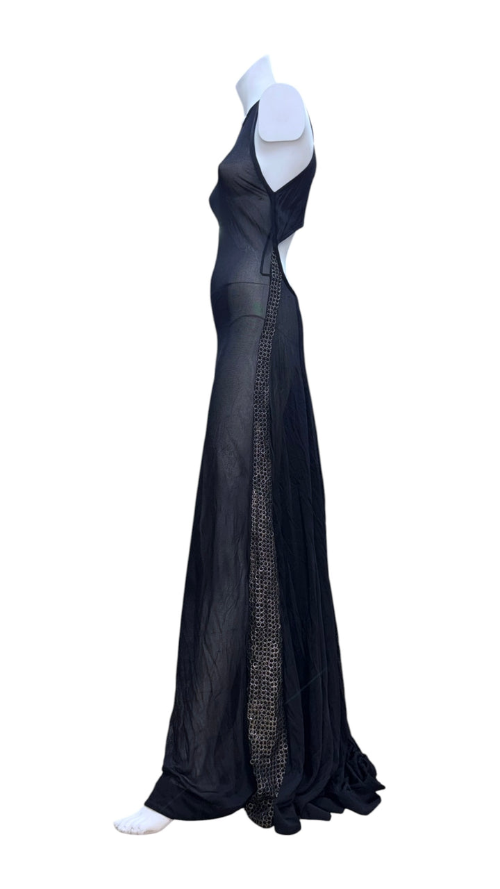 Roberto Cavalli sheer cut-out maxi dress black