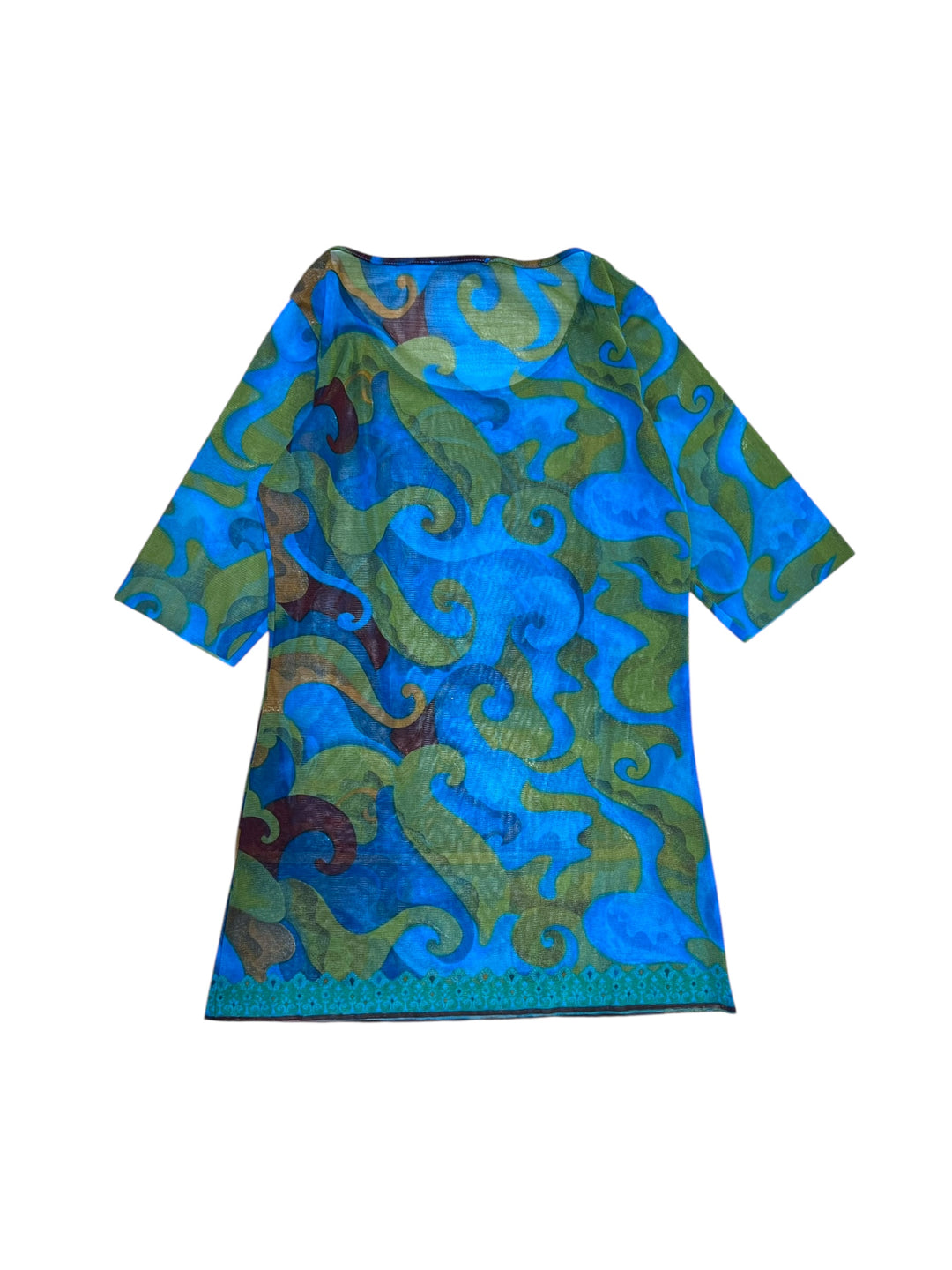 Spiritual Deity Art Tunic mesh top women’s large