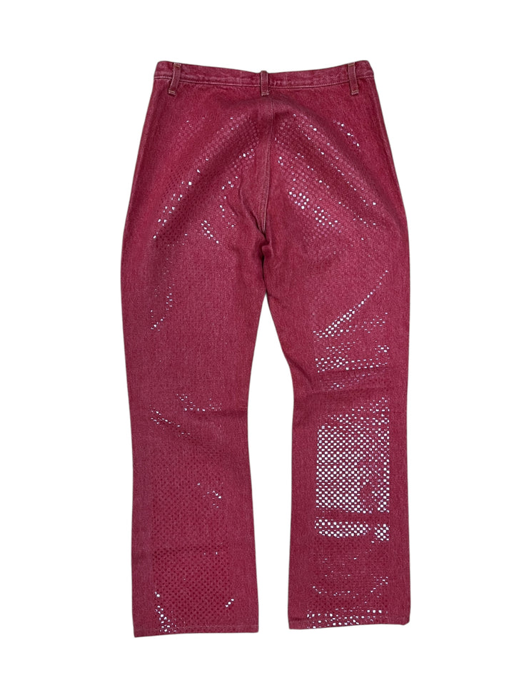 Just Cavalli Red Sequin Jeans Extra Small (eu32)