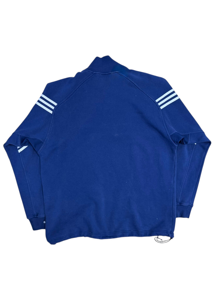 Adidas blue quarter-zip sweatshirt extra large