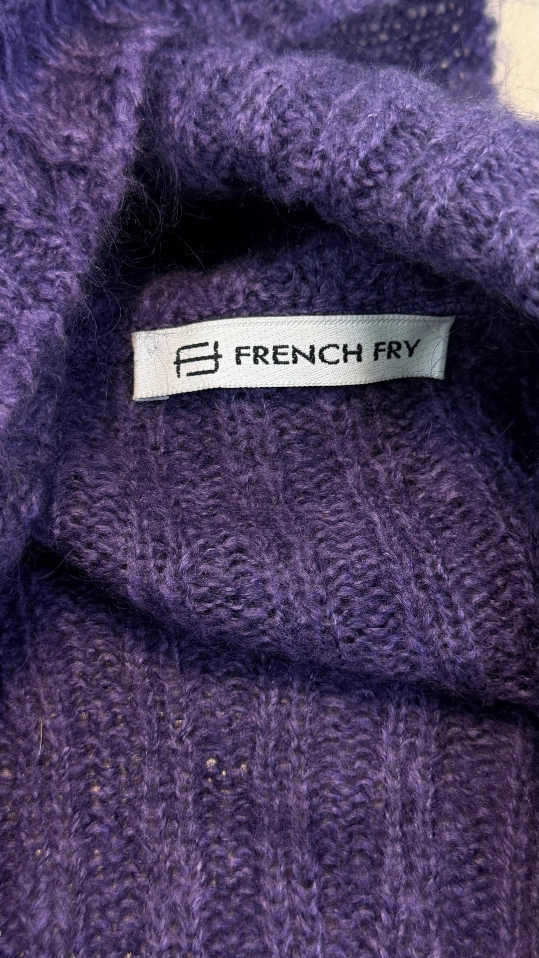 Vintage purple mohair cropped cardigan