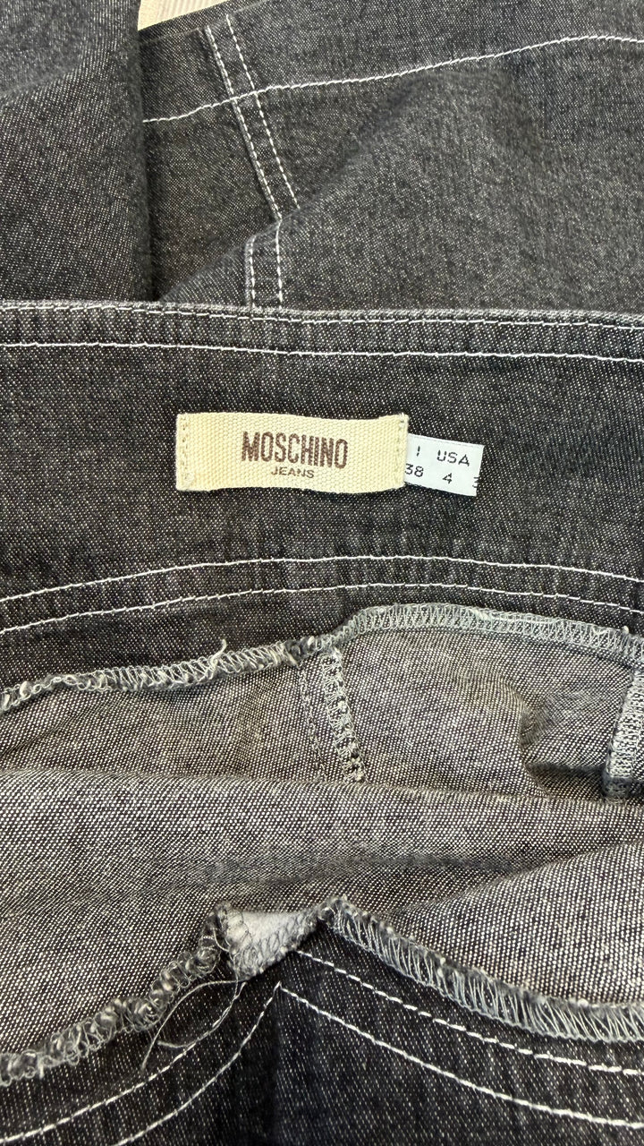 Moschino Jeans 2000s heart-bodice denim mini dress