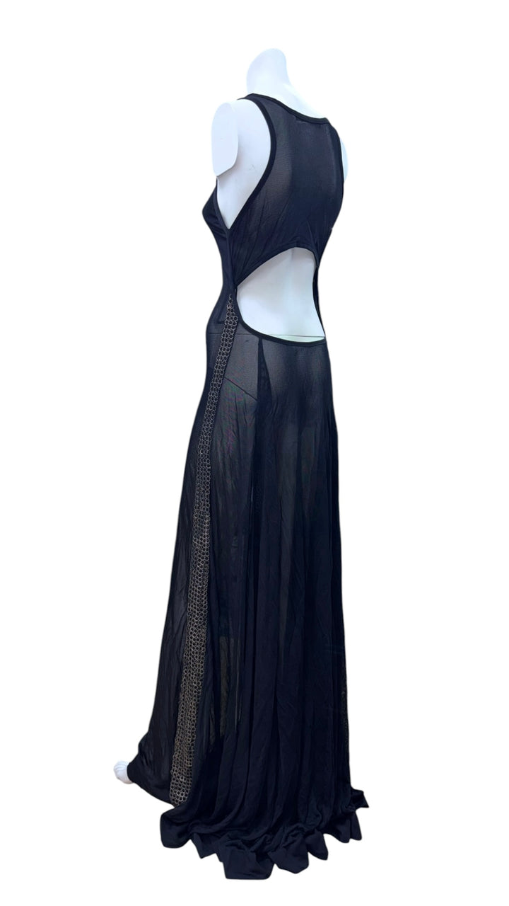 Roberto Cavalli sheer cut-out maxi dress black