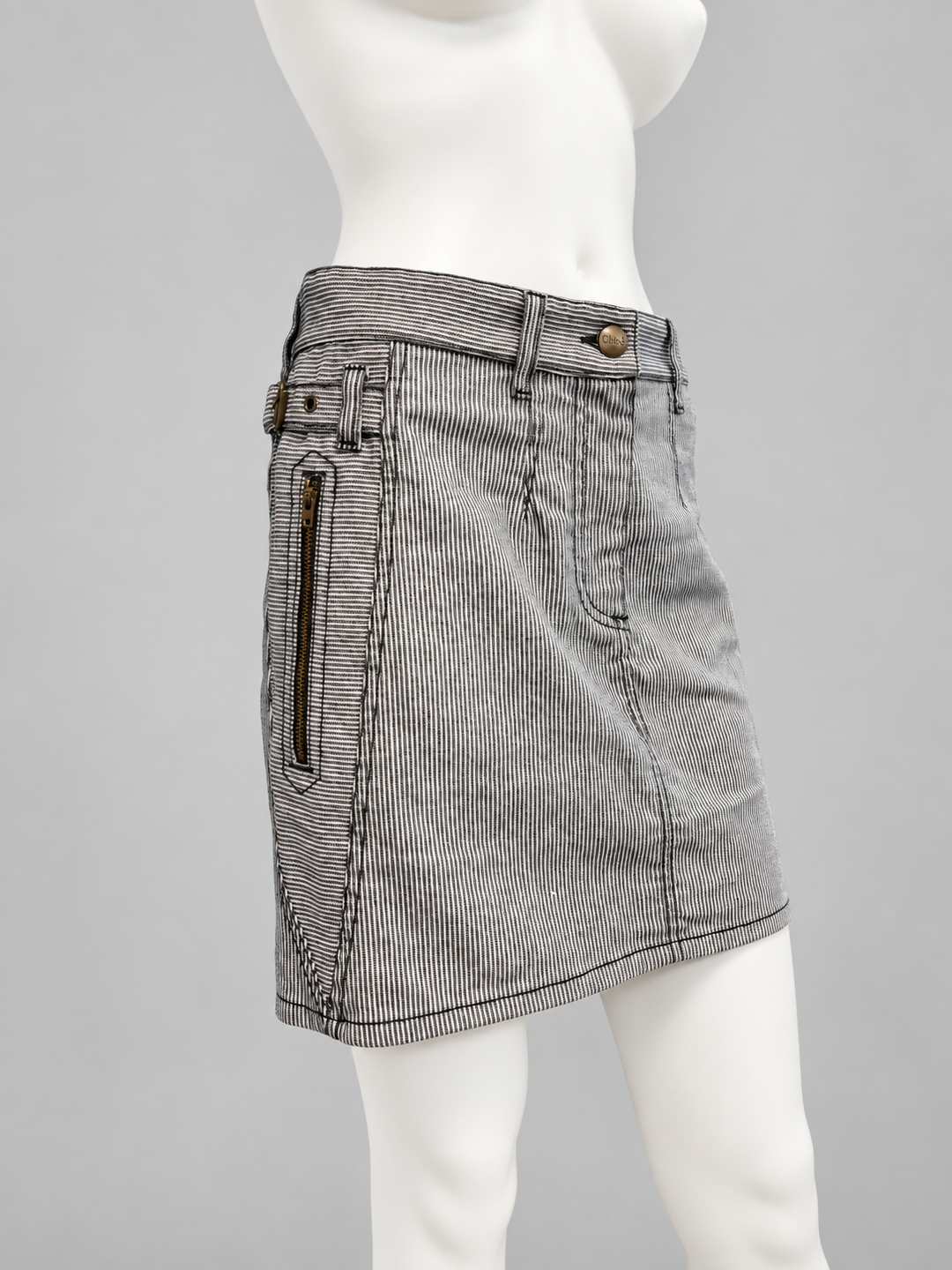 Chloé striped utility mini skirt
