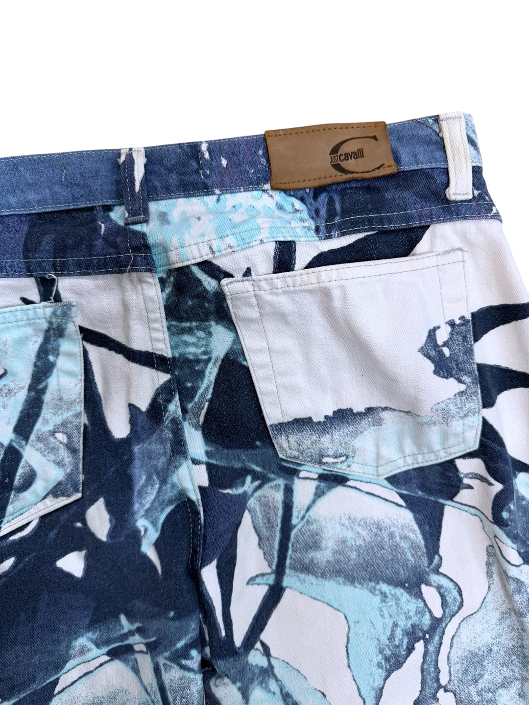 2000s Just Cavalli floral print stretch jeans