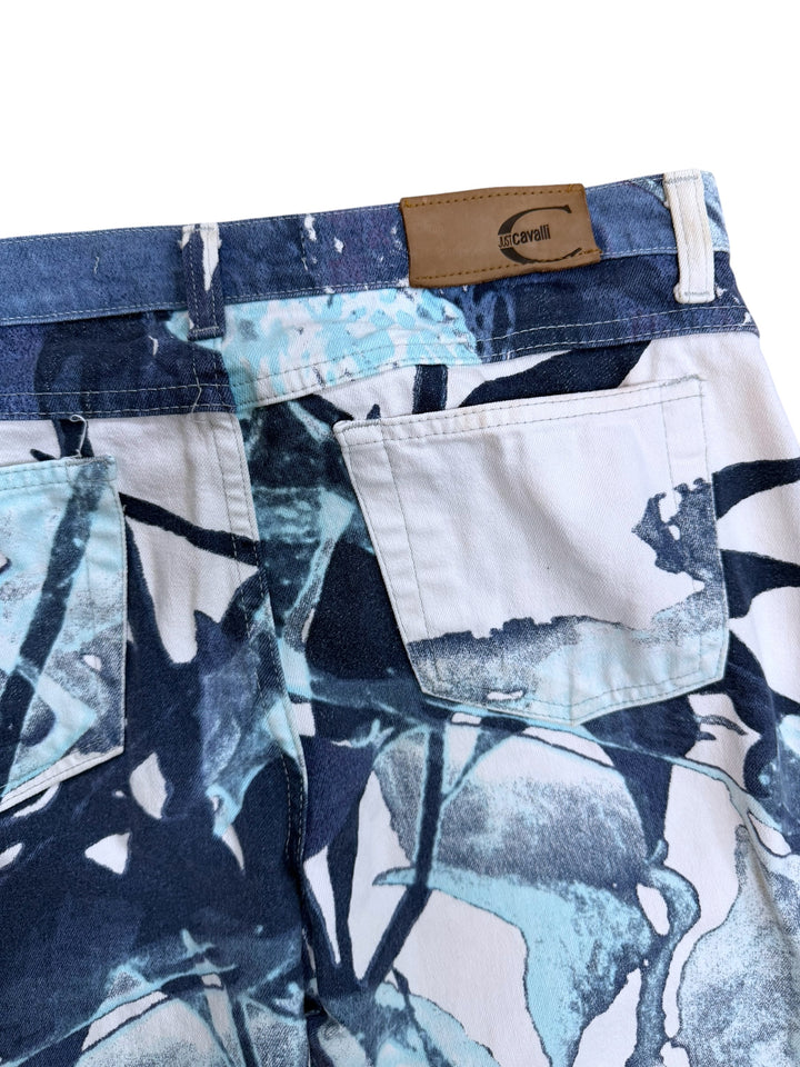 2000s Just Cavalli floral print stretch jeans