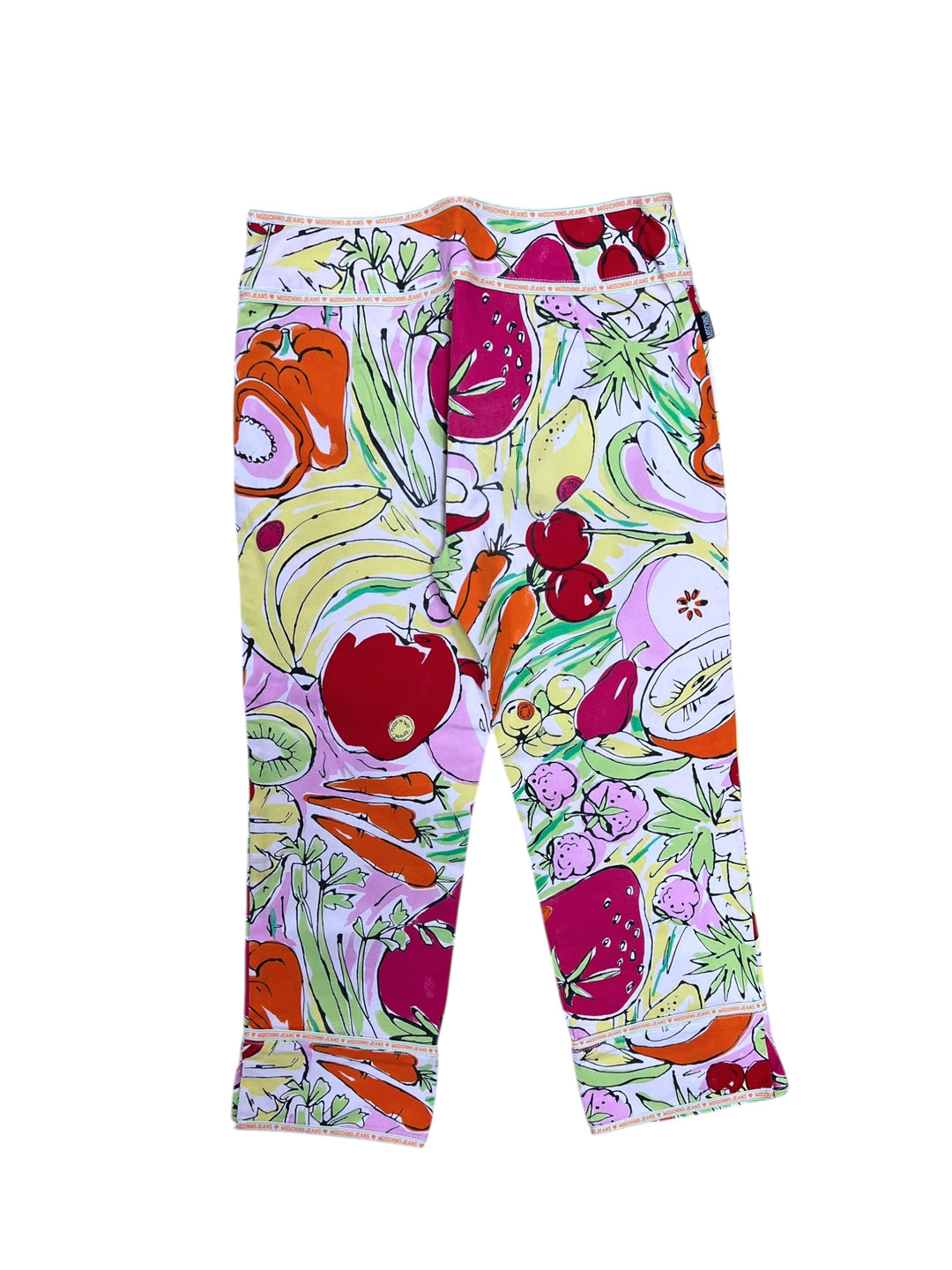 Vintage Moschino Jeans Fruit Print Capri Pants Small eu36