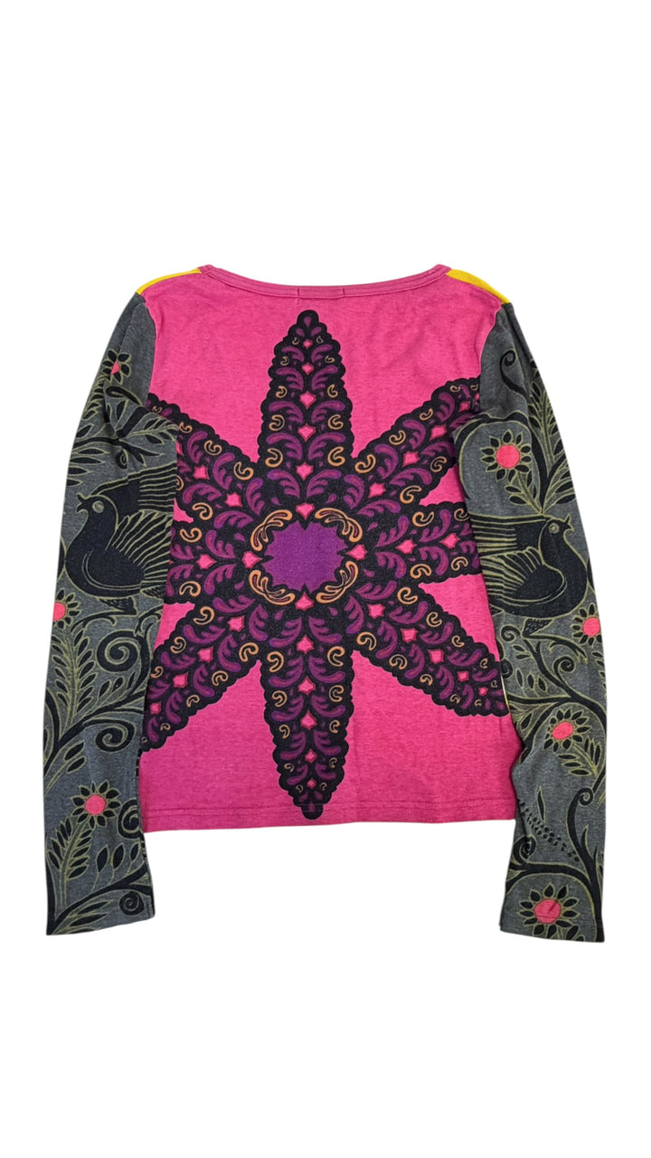 Custo Barcelona illustrated long sleeve top