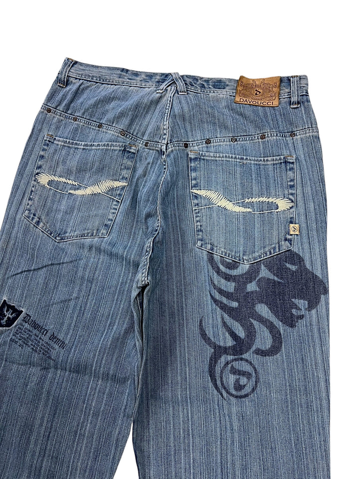 Vintage Davoucci Baggy Distressed Jeans L-XL
