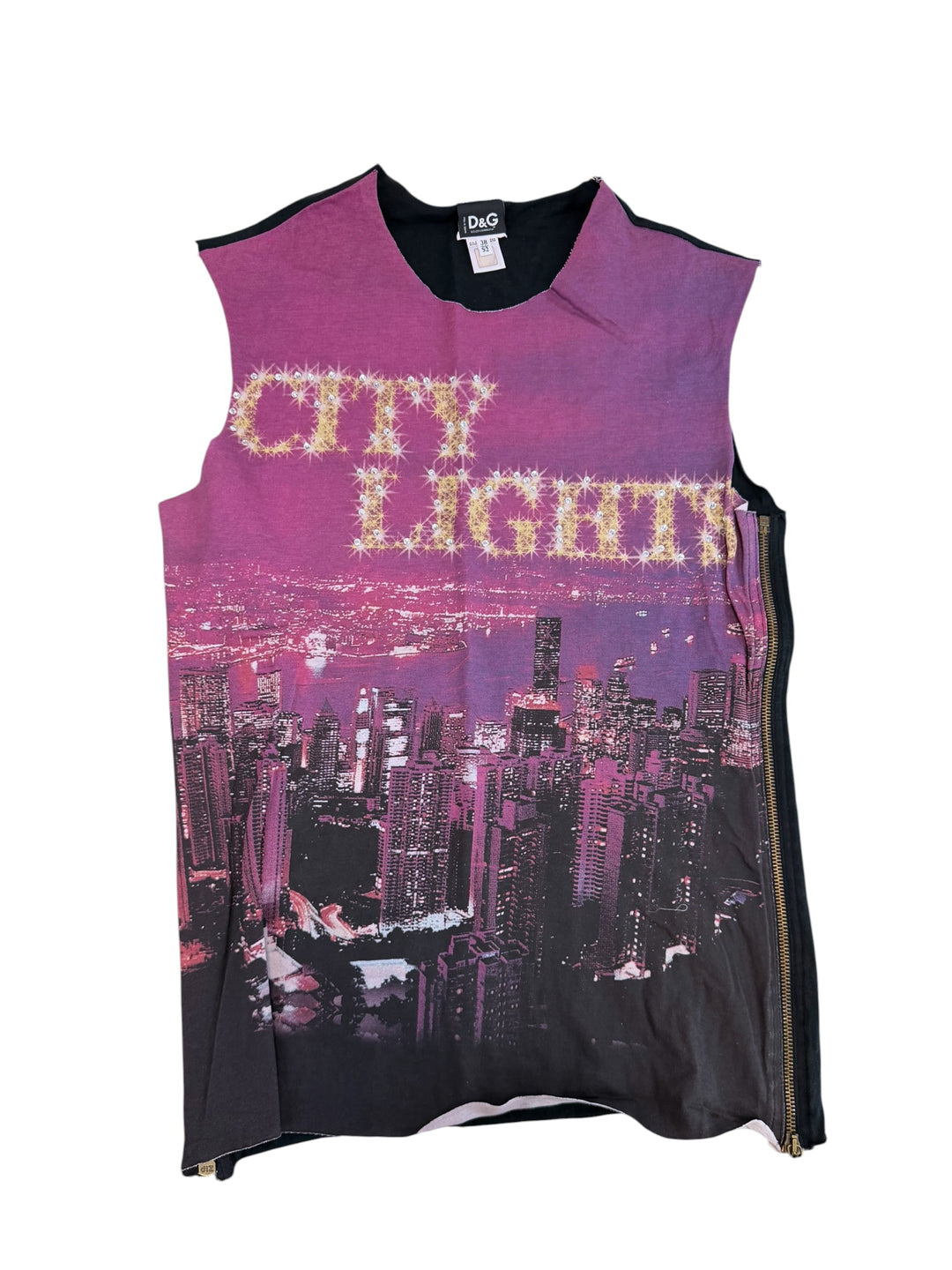Dolce&Gabbana “city lights” zip side top