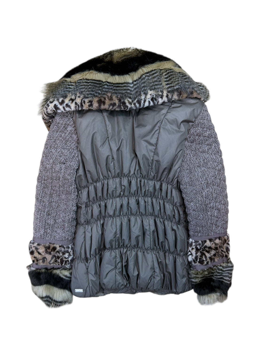 Coconuda multi-fur knit jacket medium