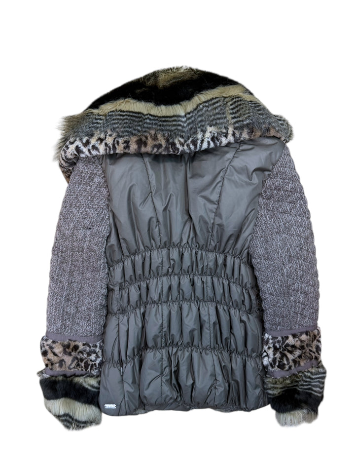 Coconuda multi-fur knit jacket medium