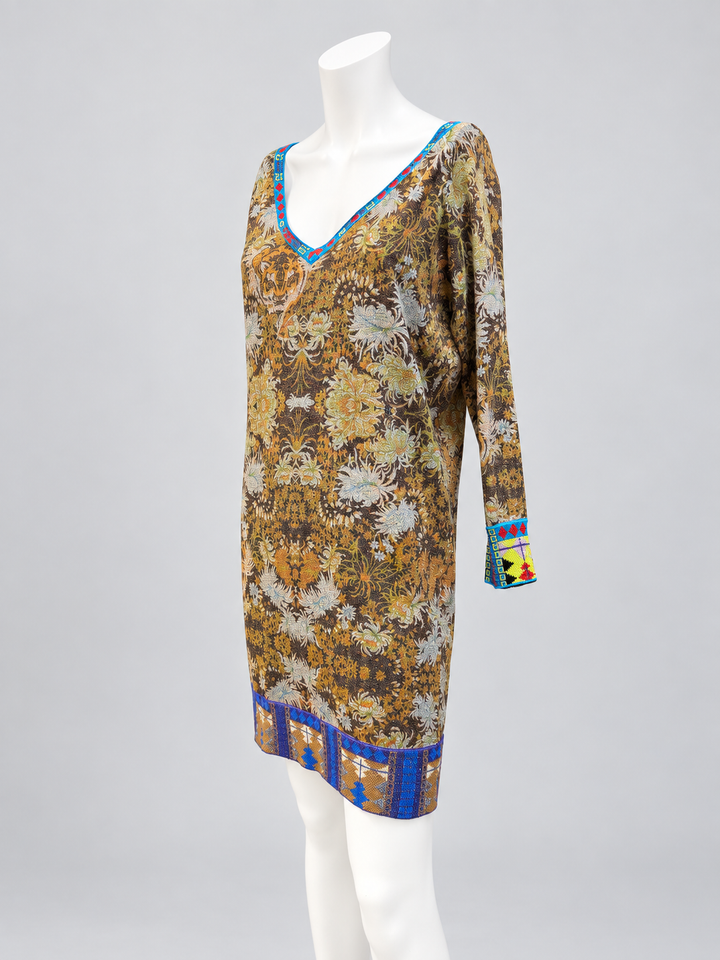 Custo Barcelona Vintage Shiny Cotton Dress Medium