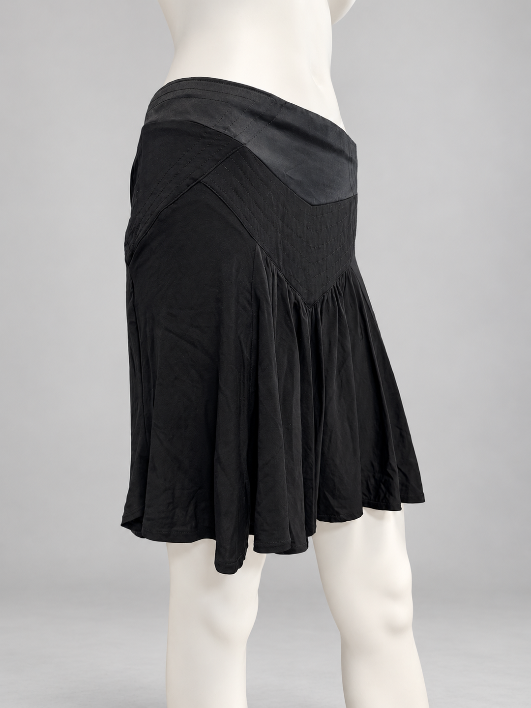 Just Cavalli black flared mini skirt