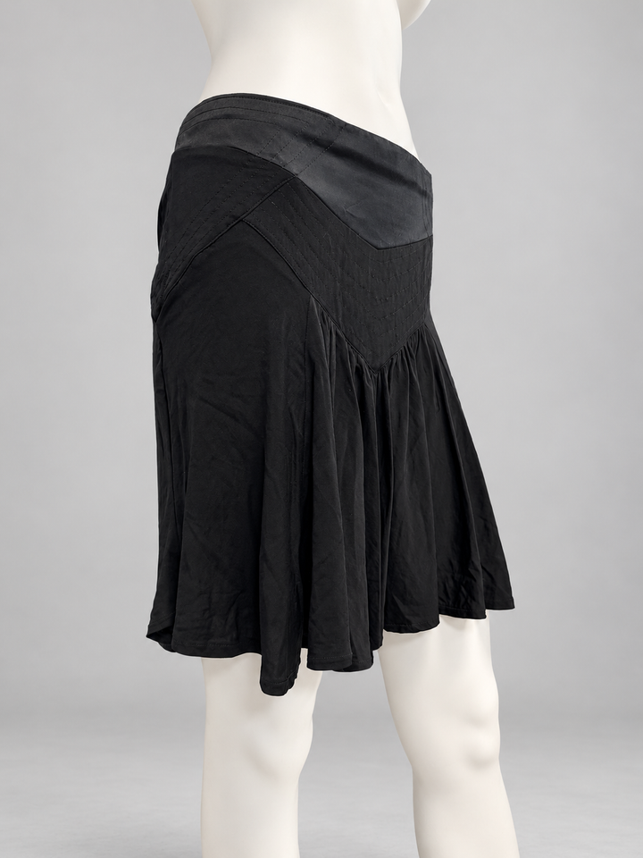 Just Cavalli black flared mini skirt