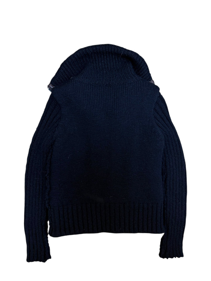 Miss Sixty fur zip up knit jacket