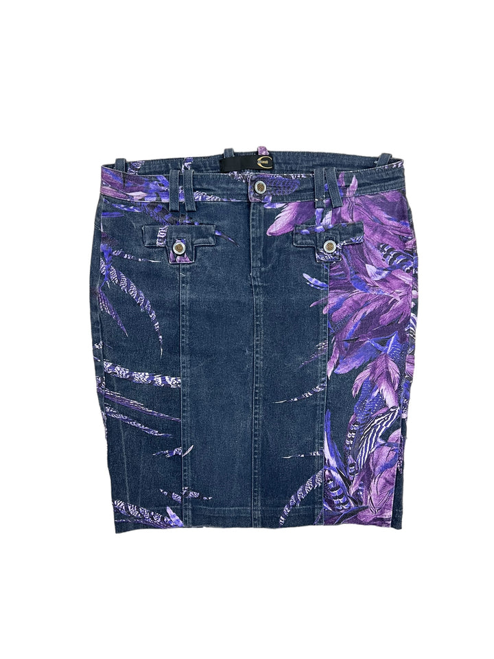 Just Cavalli y2k Purple Feather denim skirt small(36)