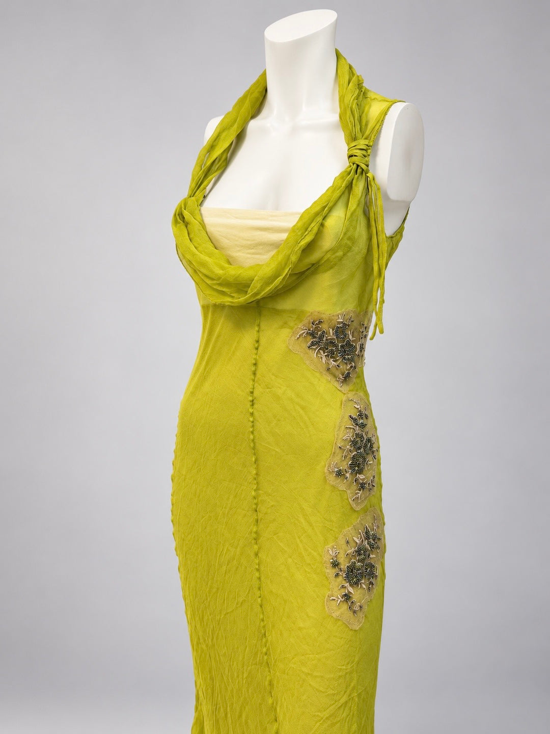 Paola Frani embellished silk midi dress