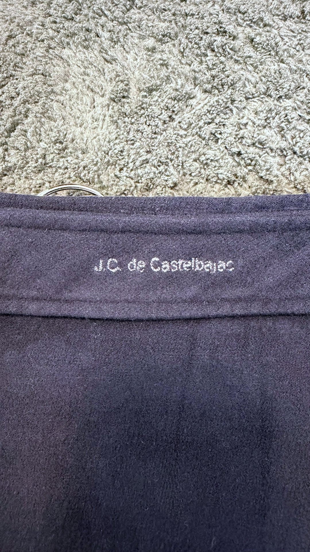 JC de Castelbajac black zip-front midi skirt