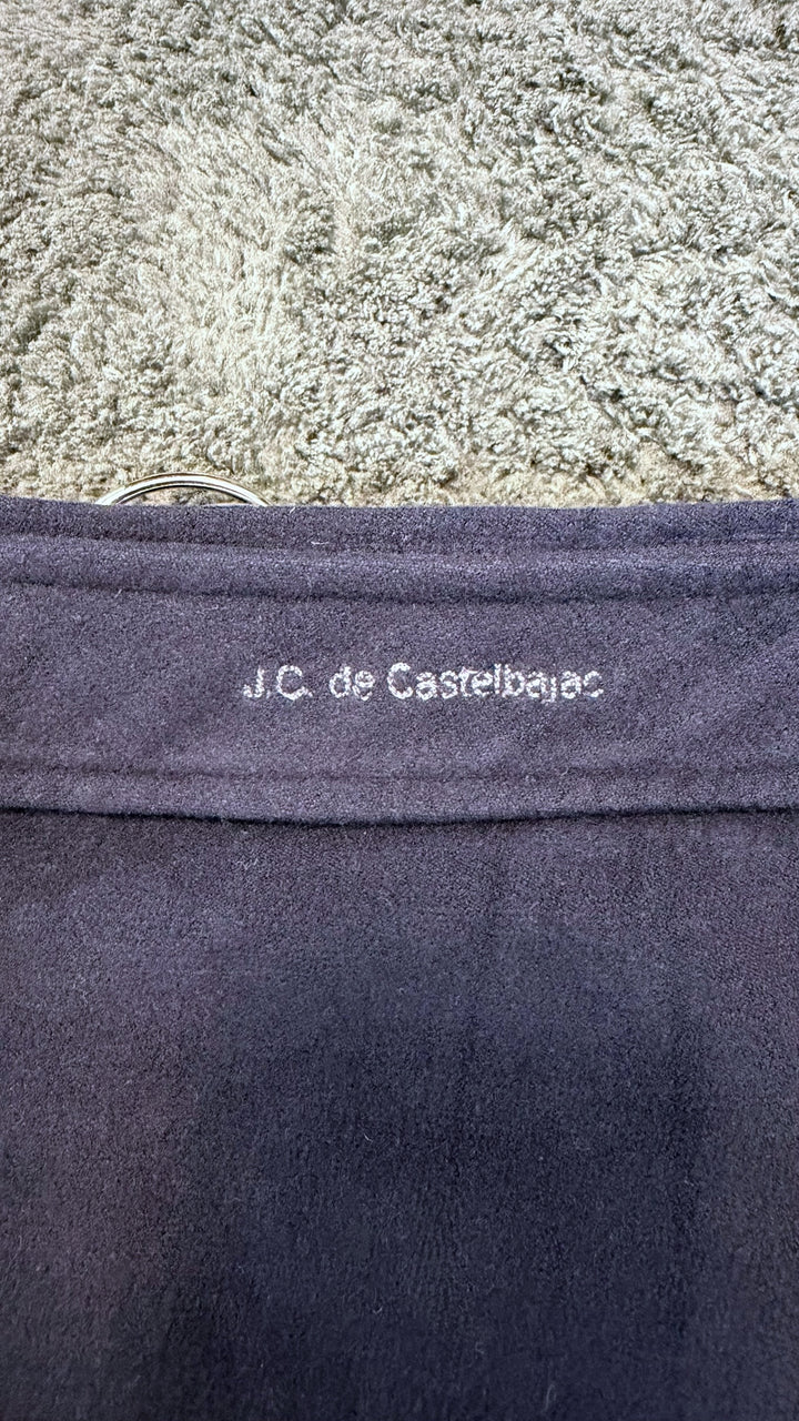 JC de Castelbajac black zip-front midi skirt