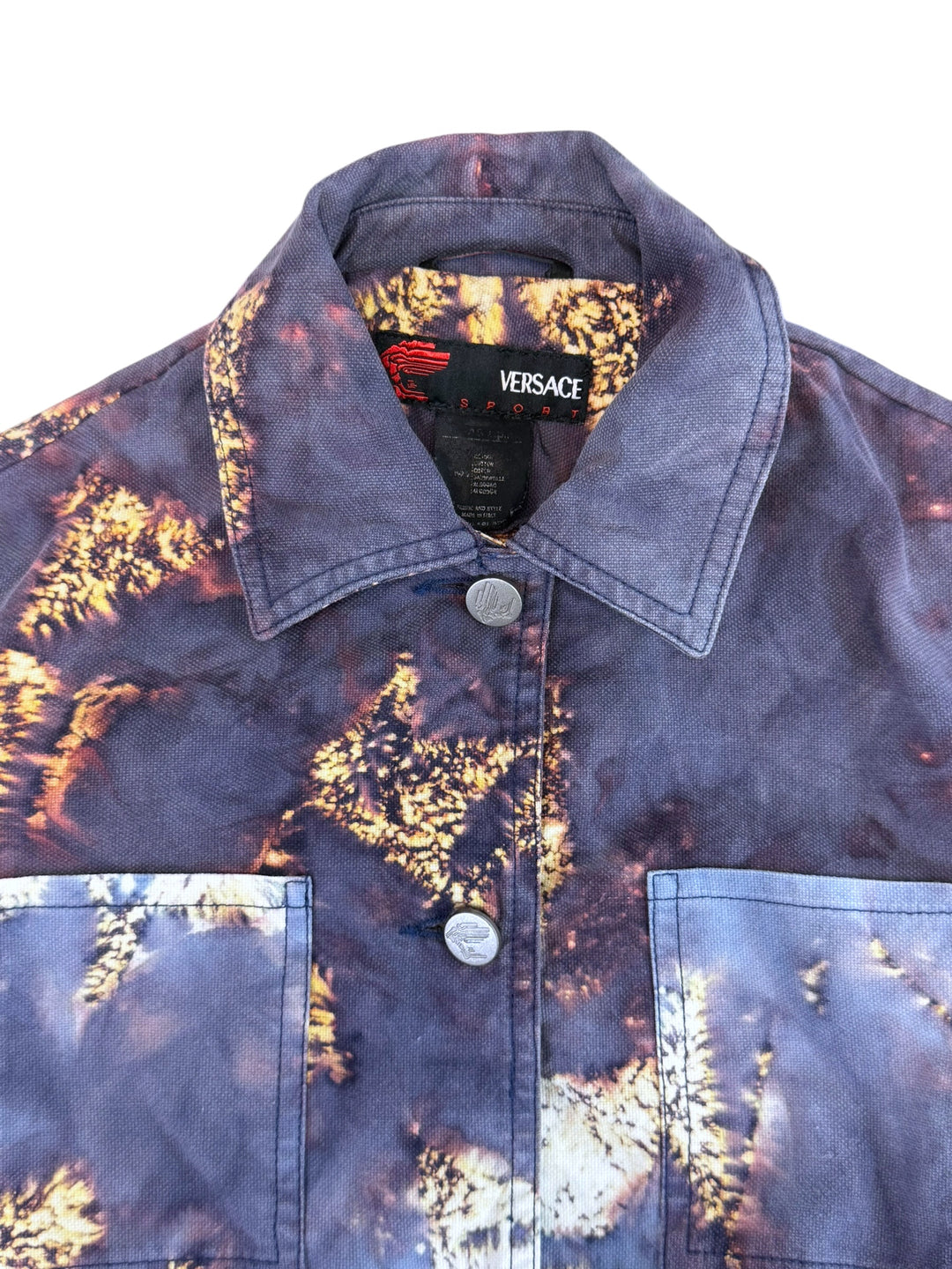 Versace Sport 2000s printed fitted jacket