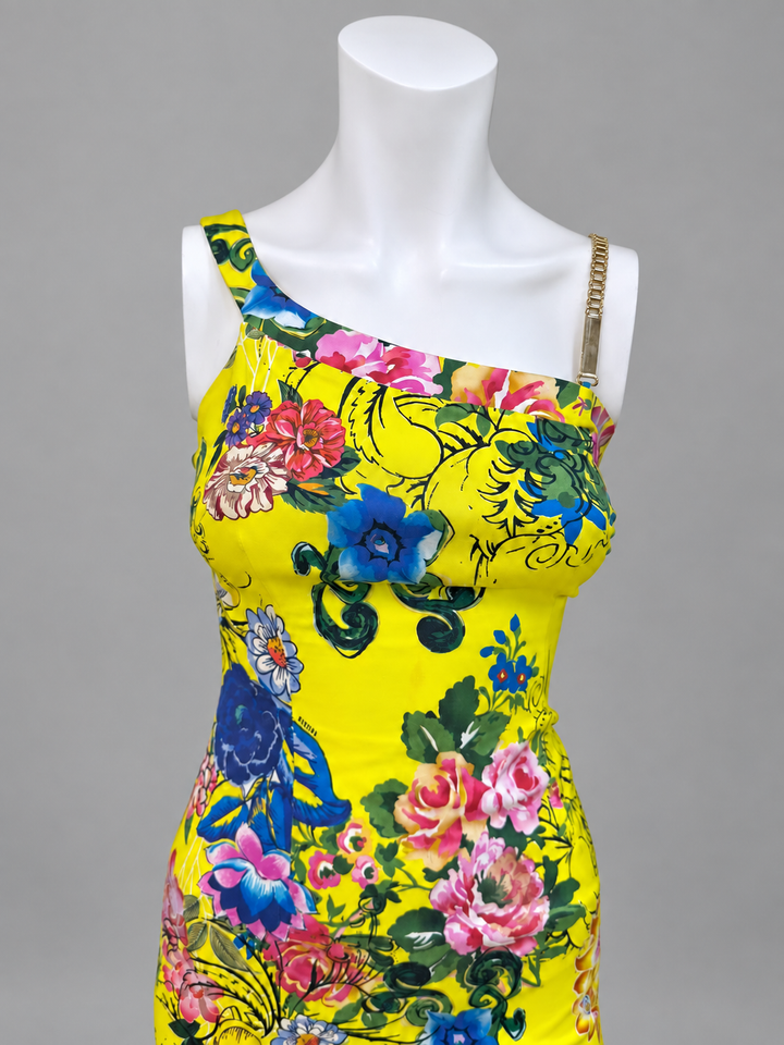 Versus Versace floral chain strap mini dress