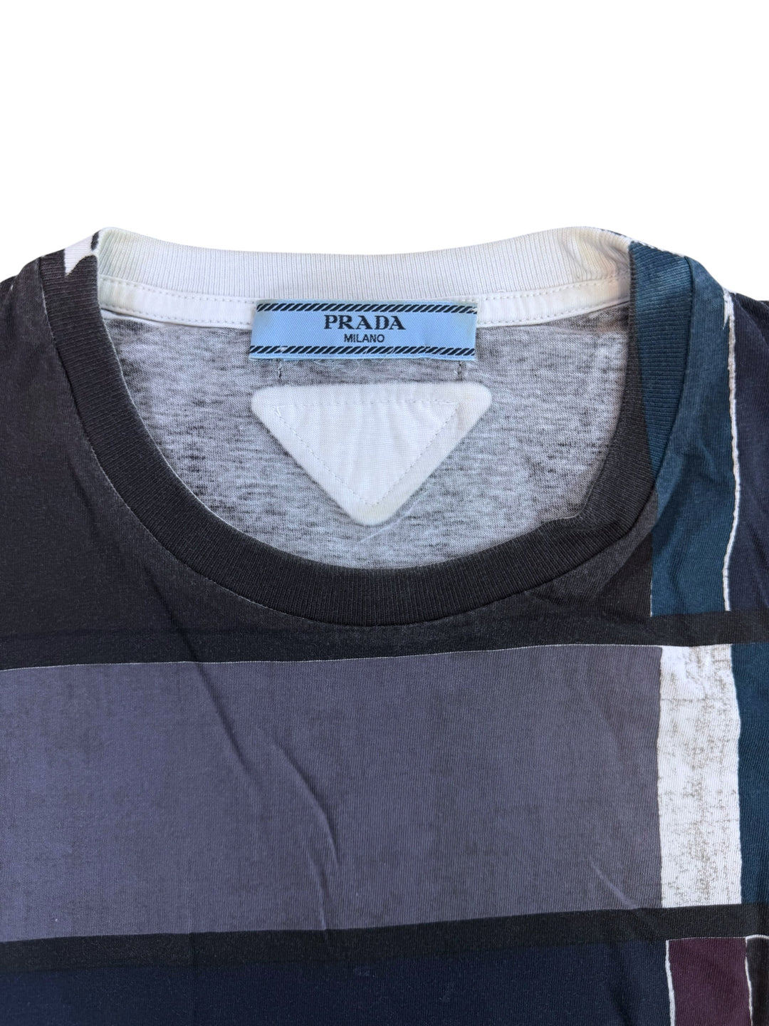 Prada Milano geometric print t-shirt small