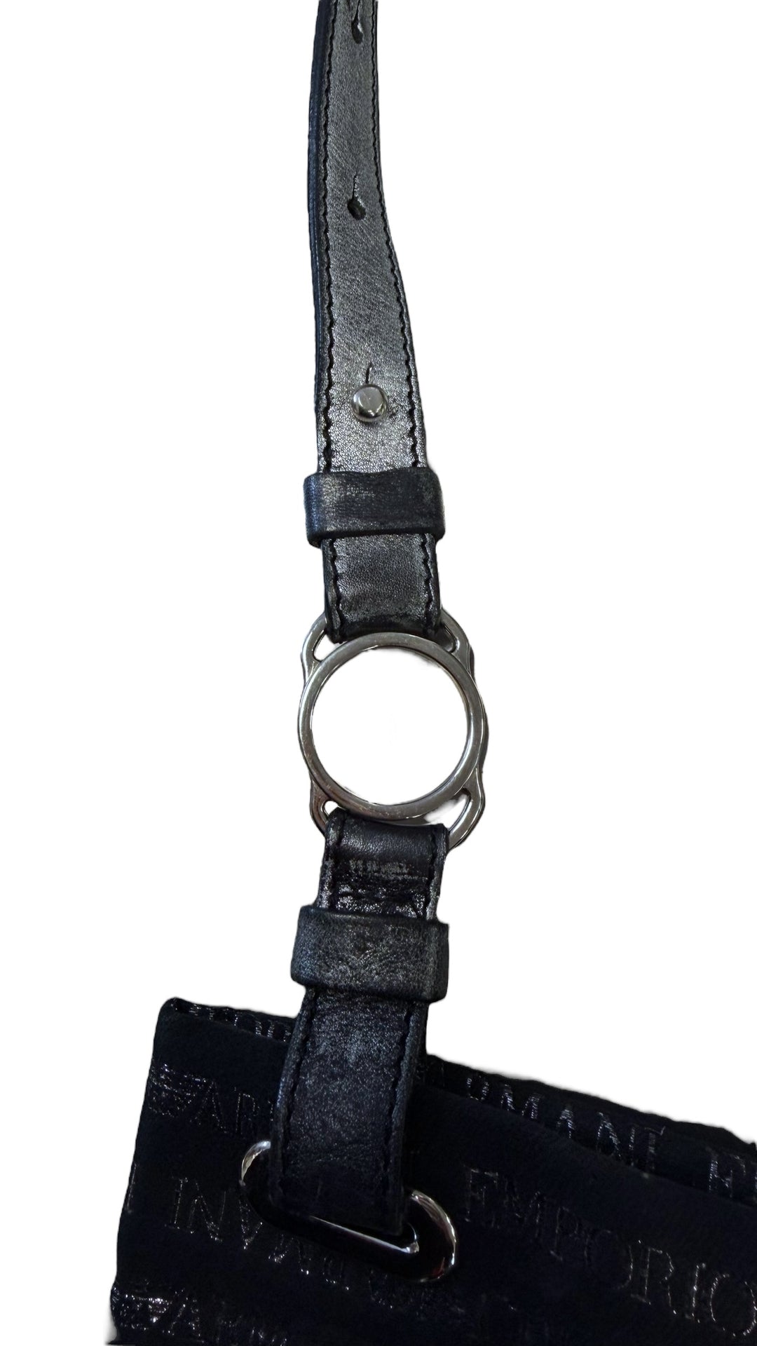 Emporio Armani Textile Black Logo Messenger