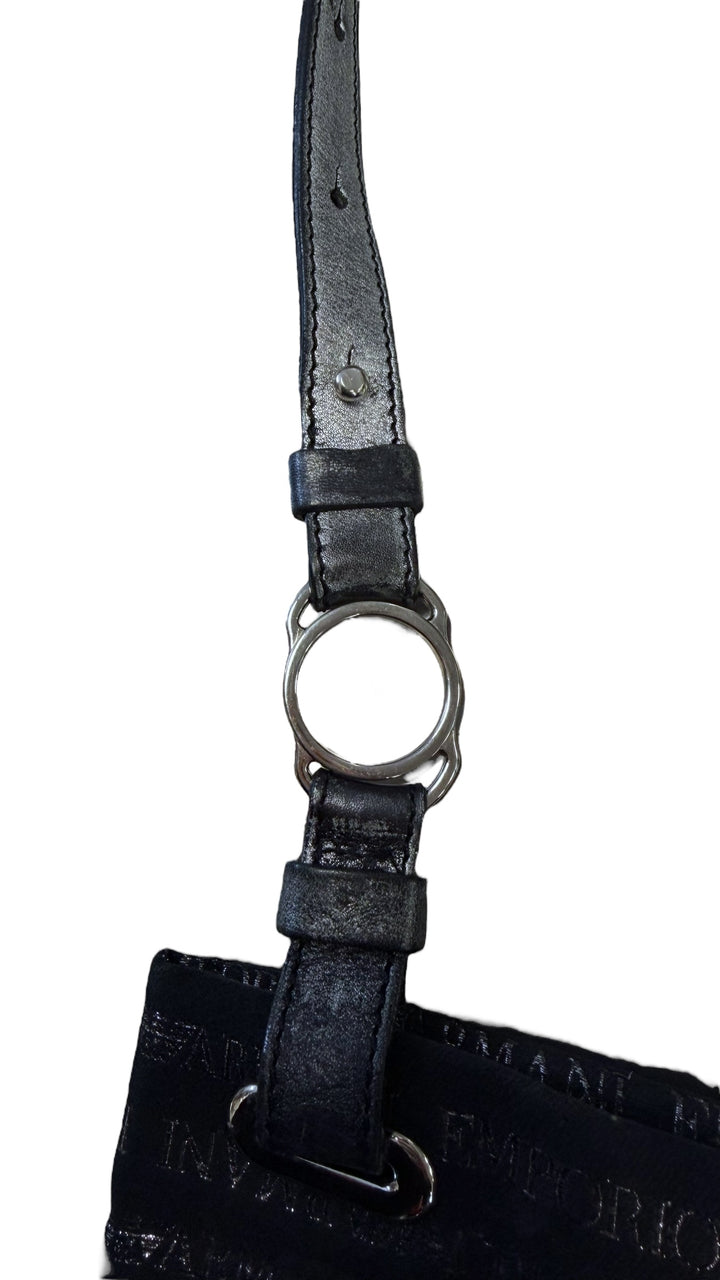 Emporio Armani Textile Black Logo Messenger