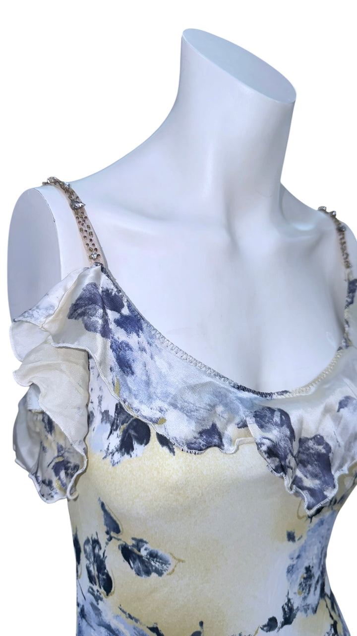 Roberta Scarpa vintahefloral silk blend slip dress