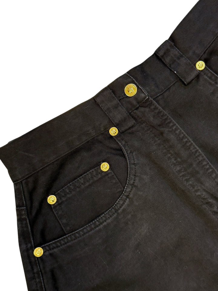 Versace Jeans Couture black A-line mini skirt (XS)