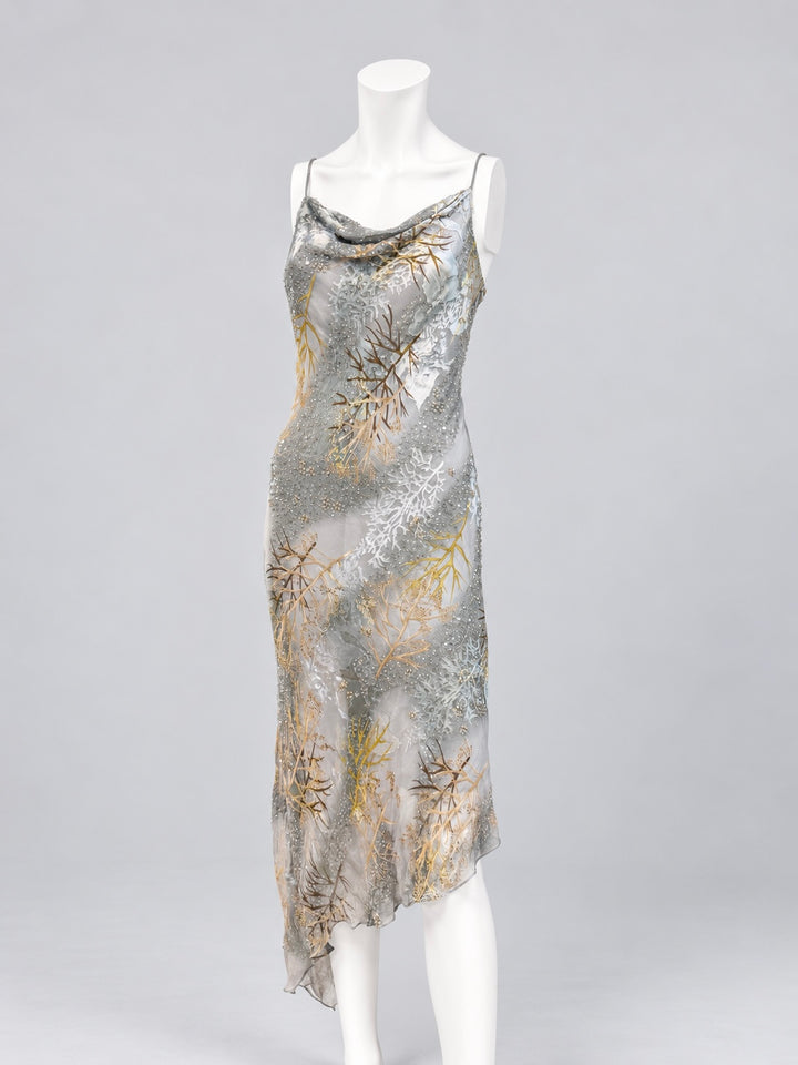 Caterina Masoni embellished silk dress