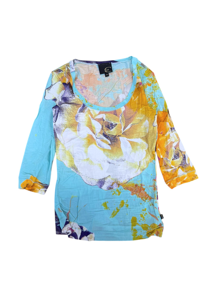 Just Cavalli floral splash print top xs