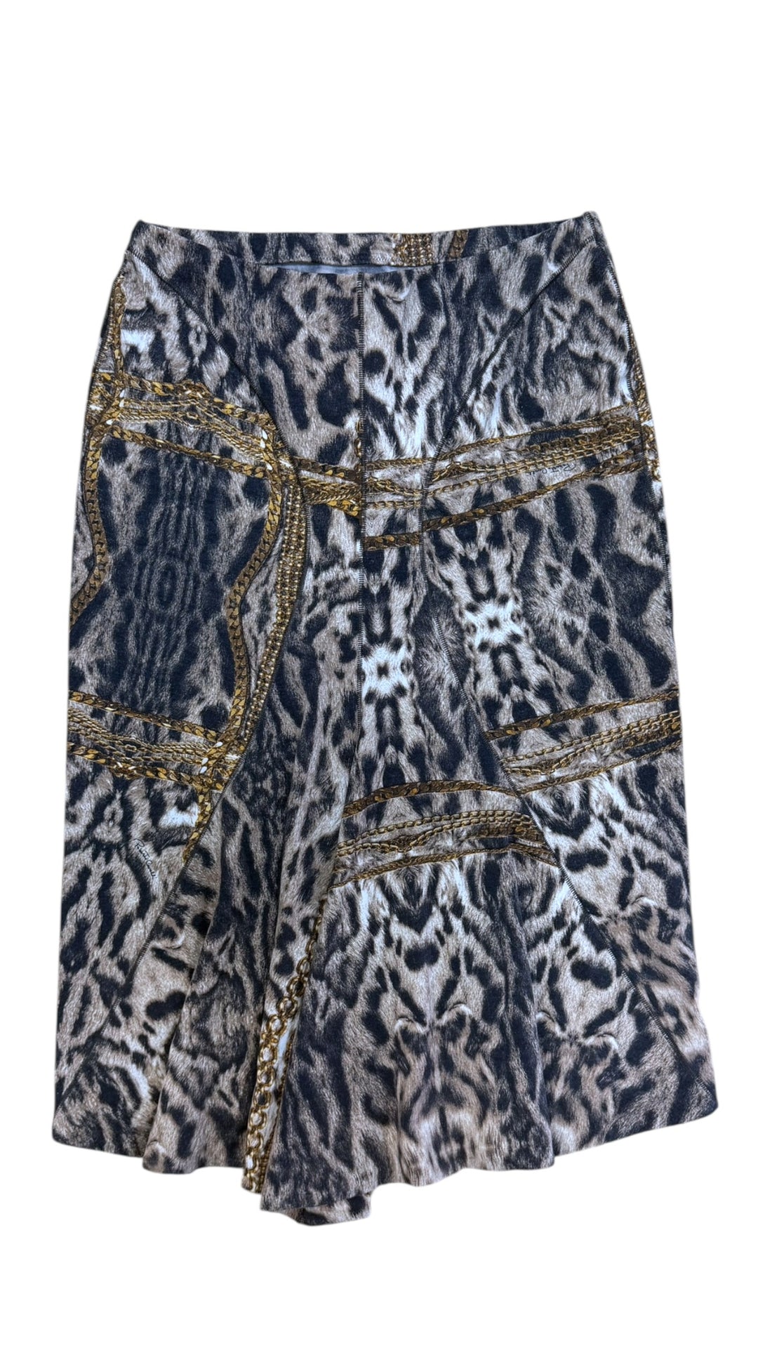 Roberto Cavalli vintage chain print skirt