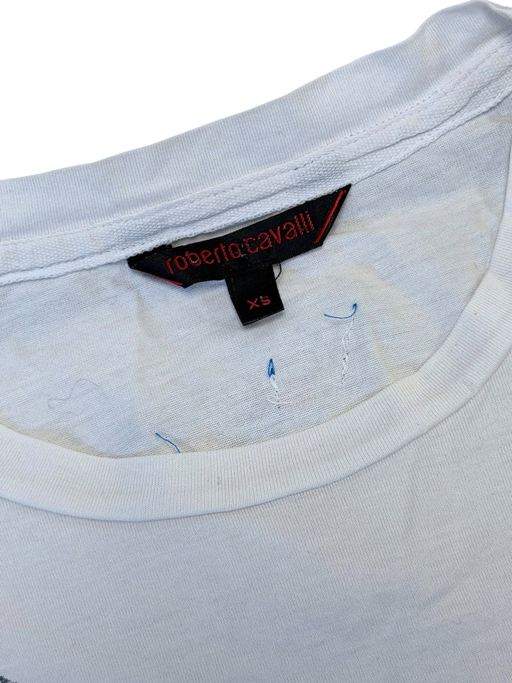 2000s Roberto Cavalli dual-face graphic long-sleeve top men’s extra small