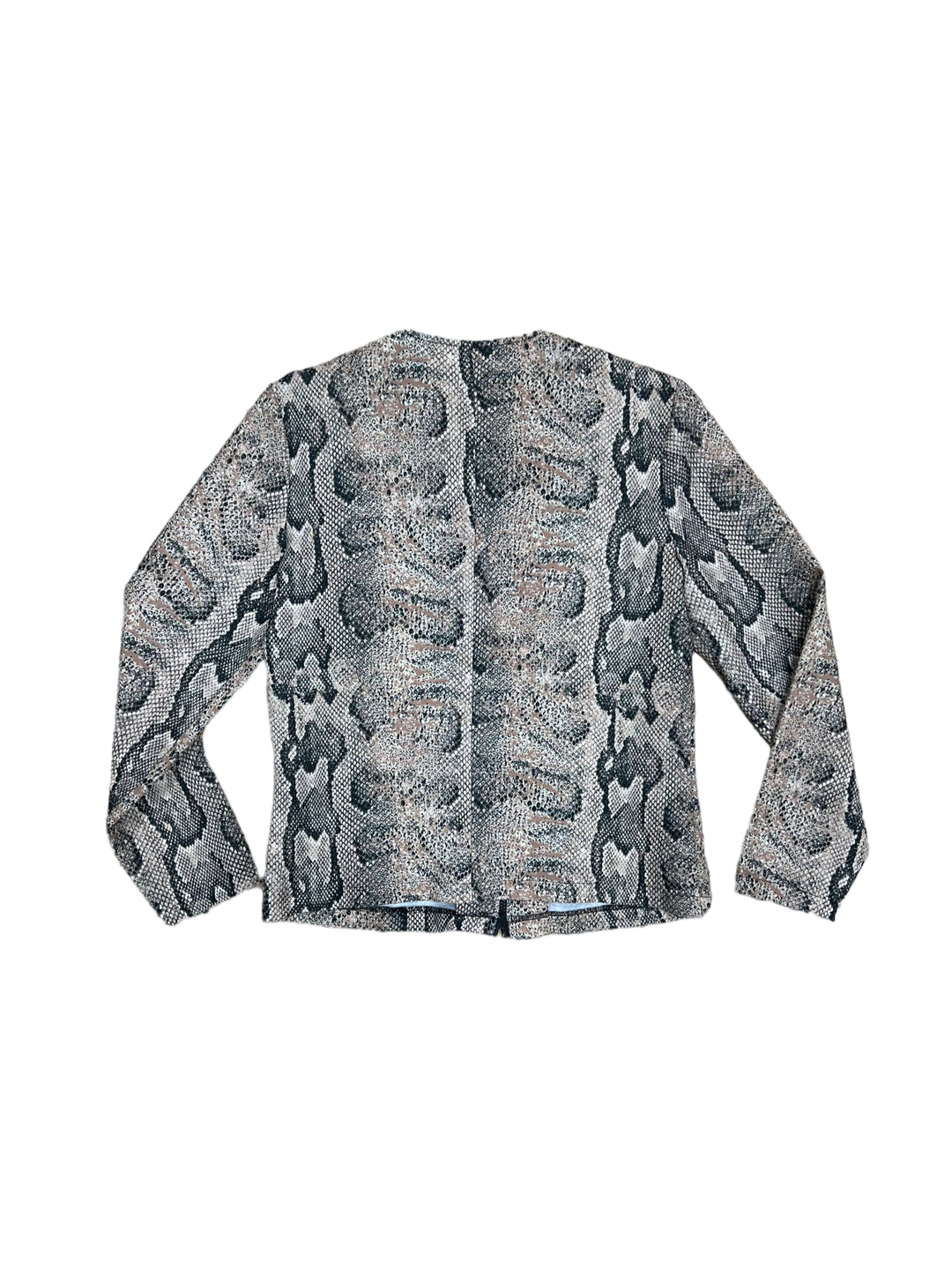 Snake Skin Print Polyester Jacket Women's Medium