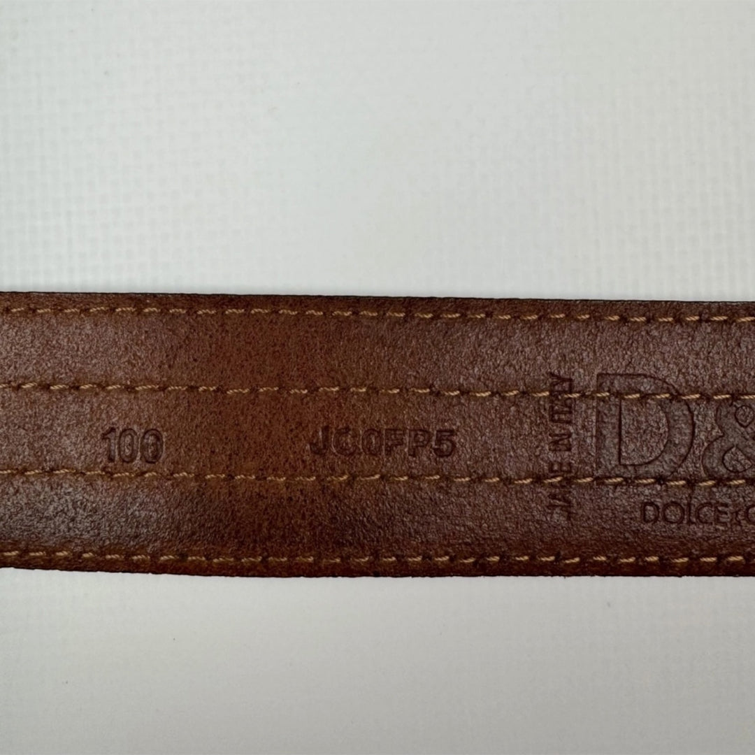 Dolce&Gabbana oversized logo buckle leather belt
